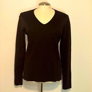 ISDA&CO V-Neck Long Sleeve Brown Knit Sweater Size L